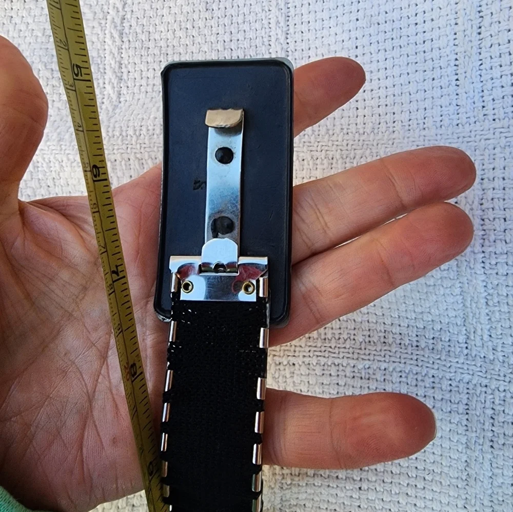 Vintage‎ Deep  silver fishscale expansion belt M